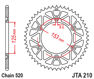 CATALINAS DE ALUMINIO JTA210.51RED