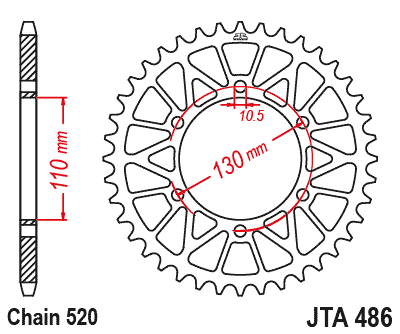 CATALINAS DE ALUMINIO JTA486.43BLK