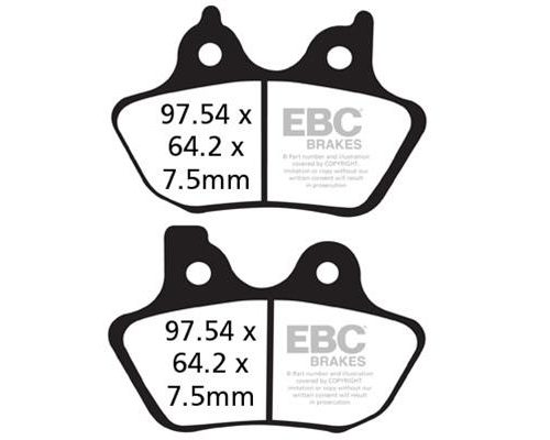 JUEGO DE PASTILLAS FRONT EBC HARLEY ROAD KING FLHRSI - 2006 (EBC FA400HH)