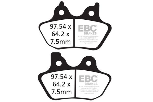 JUEGO DE PASTILLAS FRONT EBC HARLEY ROAD KING FLHRSI - 2006 (EBC FA400HH)