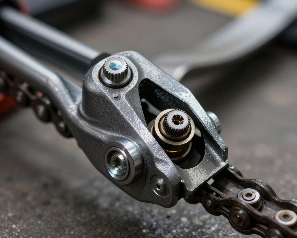 Adjusting chain tension bolts