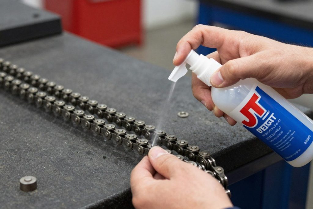 Applying lubricant to new JT chain