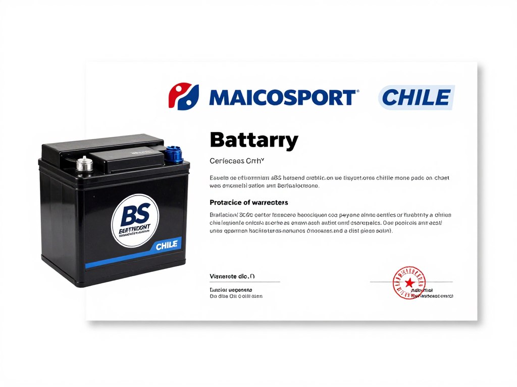 Certificado garantía Maicosport baterías BS BATTERY Chile