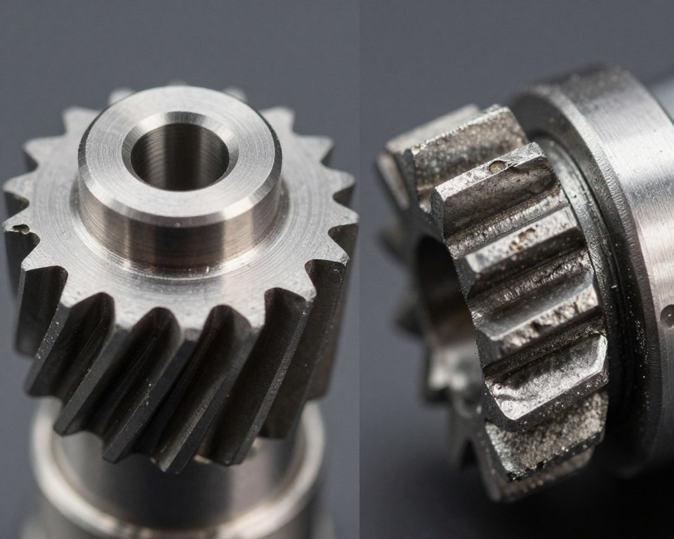 Close-up comparison of JT Sprockets vs generic brand showing quality difference