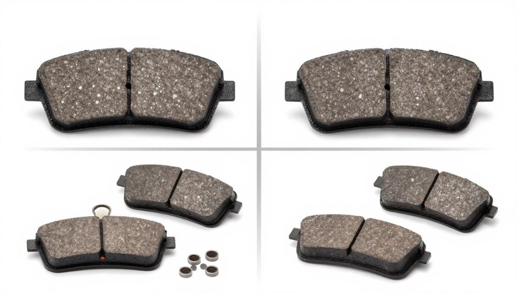 Comparación pastillas freno EBC vs pastillas OEM originales mostrando diferencias de calidad