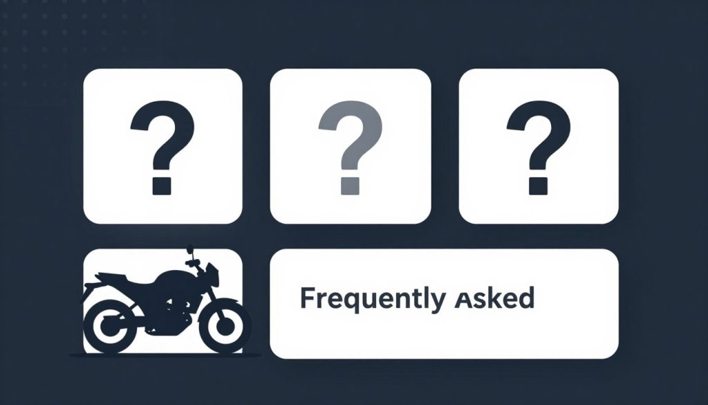 FAQ concept illustration for motorcycle parts