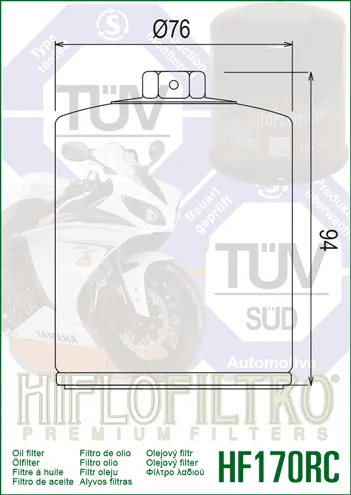 FILTRO DE ACEITE PARA HARLEY DAVIDSON HF170Crc