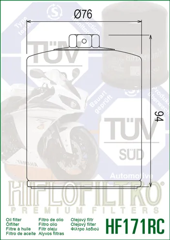 FILTRO DE ACEITE PARA HARLEY DAVIDSON HF171Crc