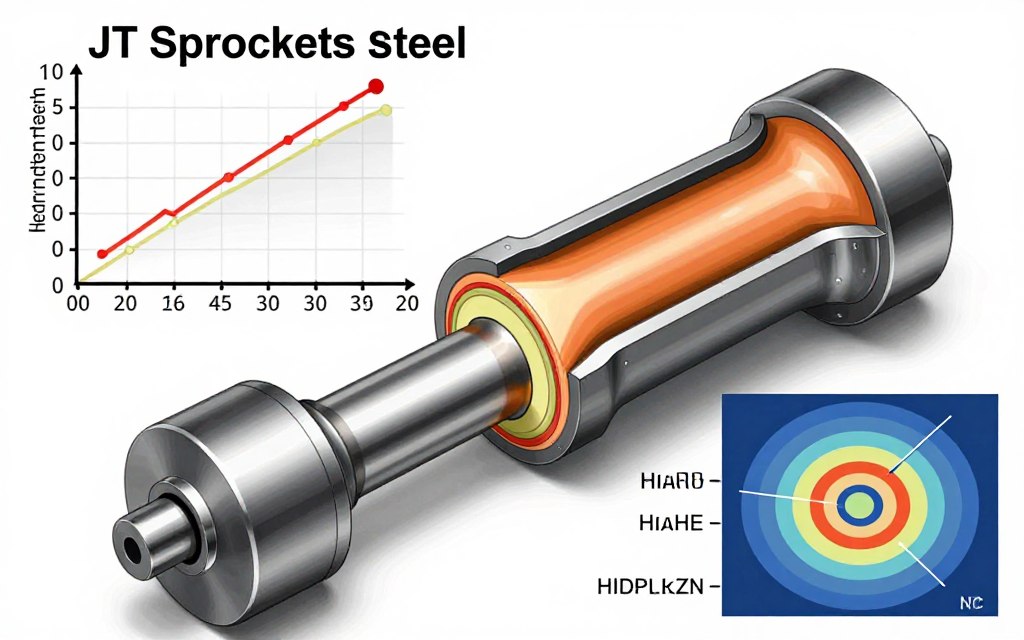 Heat treatment process diagram for JT sprockets