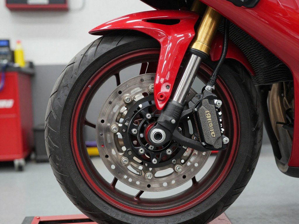 Honda CBR con pastillas freno sinterizadas EBC instaladas sistema completo