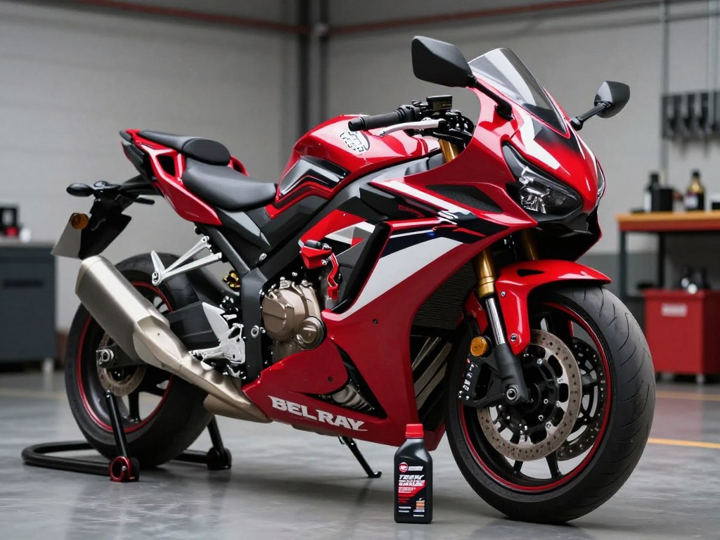 Honda CBR deportiva con productos BEL RAY Thumper Racing