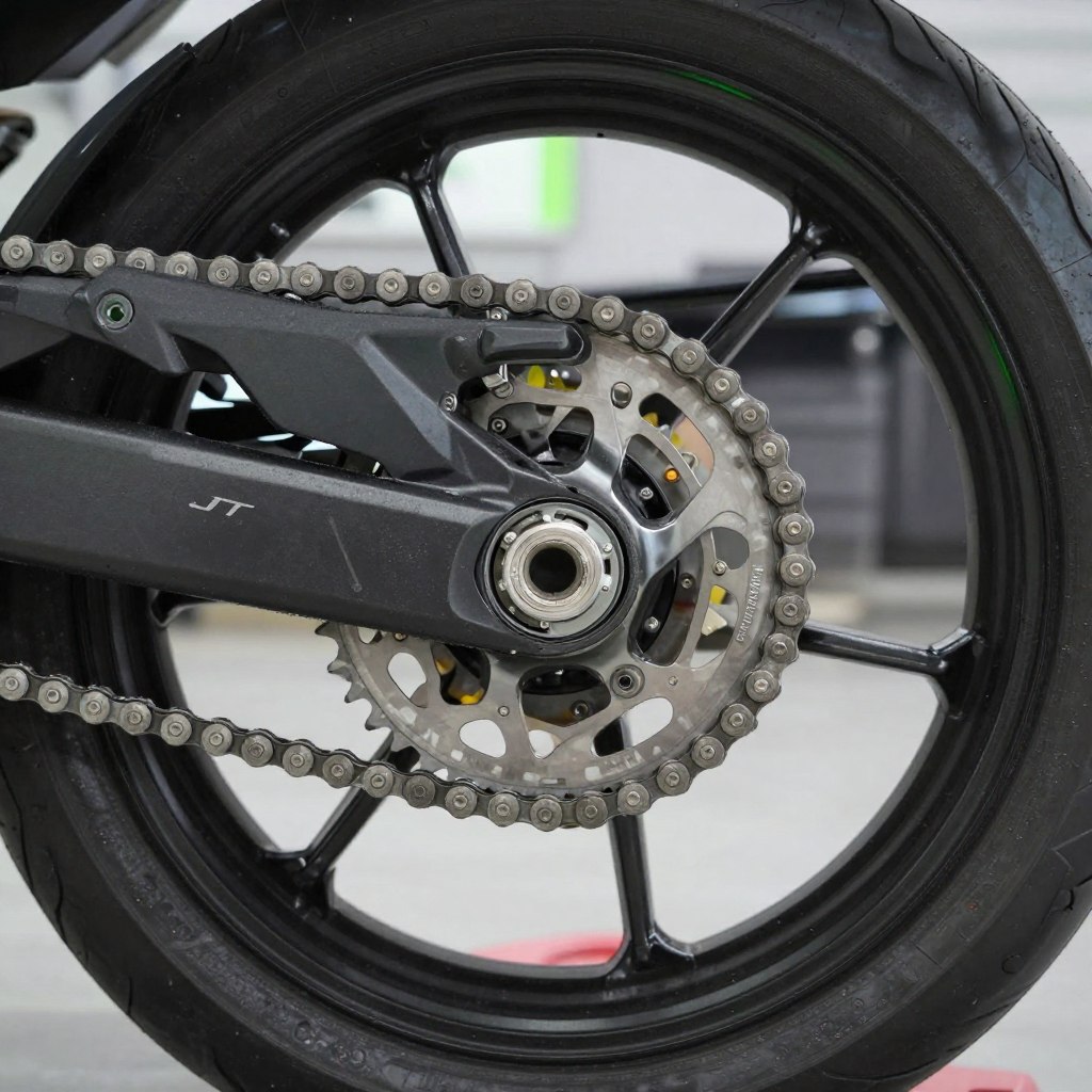 Kawasaki Ninja 650 drivetrain detail