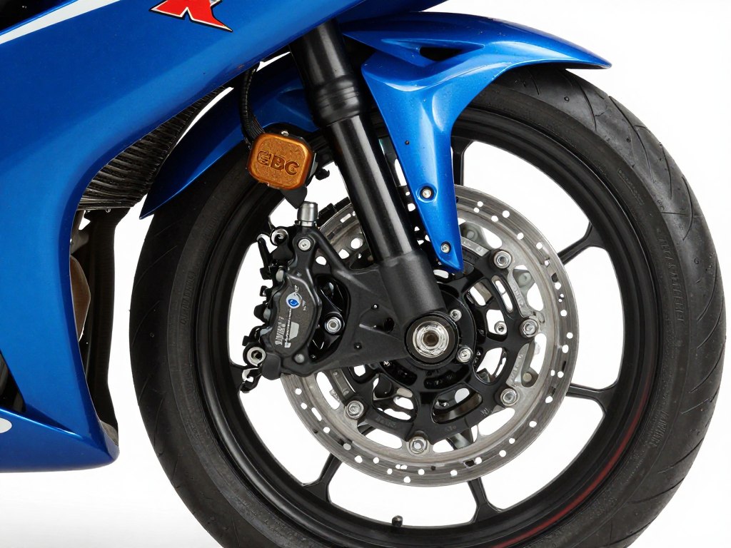 Pastillas freno delanteras EBC instaladas en Suzuki GSX-R sistema de frenado