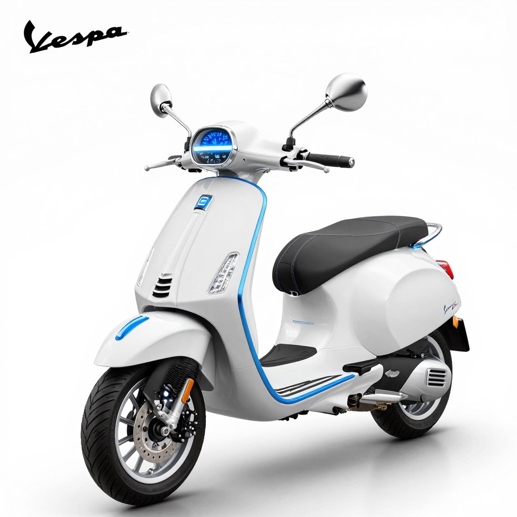 VESPA tecnologia LED luces accesorios modernos Chile iluminacion premium scooter digital