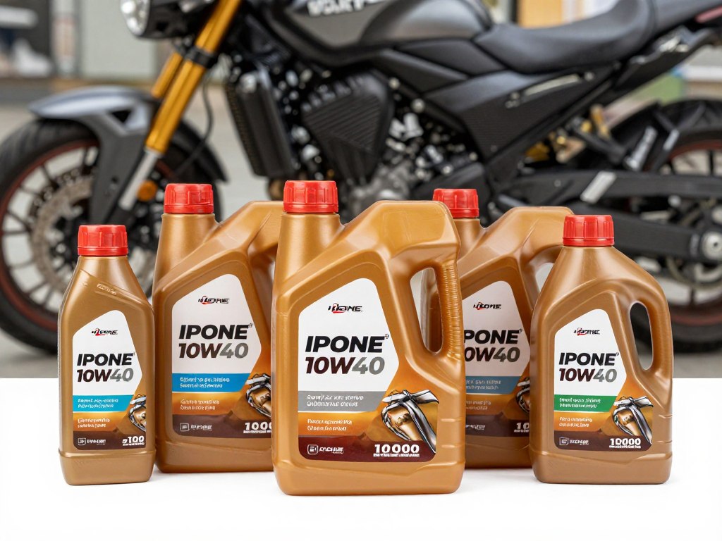 aceite IPONE 10W40 semi-sintético motor moto protección